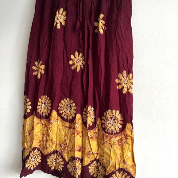 New Maroon Mustard India new 100% cotton Skirt - Picture 7 of 8